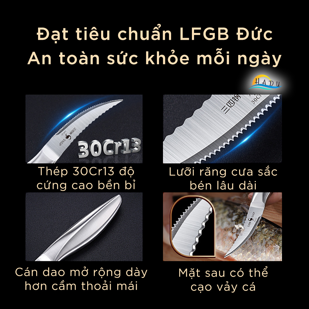 Dao Lấy Chỉ Tôm Làm Lòng Gà Cạo Vảy Cá Cao Cấp Đạt Chất Lượng Đức SSGP