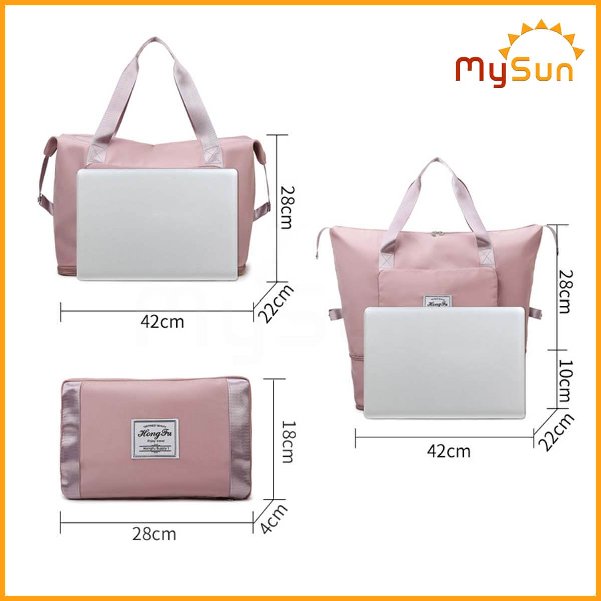 Túi xách đựng đồ du lịch quần áo cá nhân gấp gọn 2 tầng cỡ lớn cho nam nữ chính hãng MySun Double