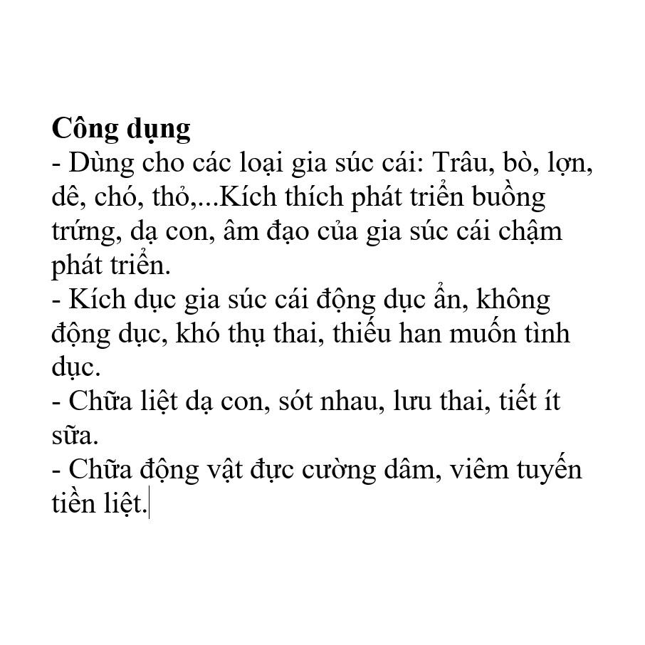 Thuốc Thú Y Oestradiol Hanvet Kích Nhanh Lên Giống