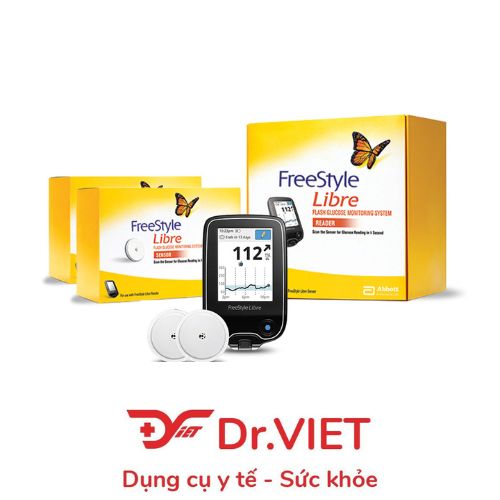 Combo đầu đọc cầm tay và bộ cảm biến FreeStyle Libre thương hiệu Abbott-Đo đường huyết không đau tại nhà
