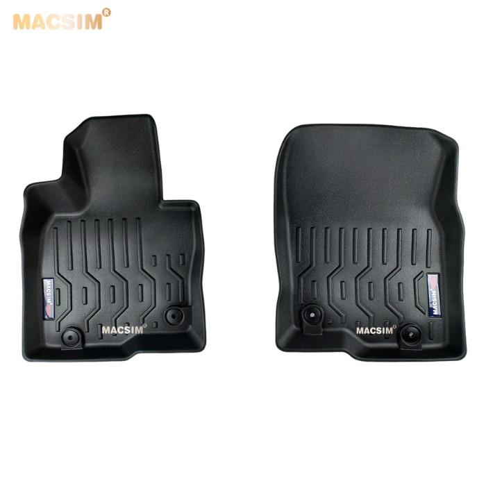 Thảm lót sàn xe ô tô Mazda CX8 Nhãn hiệu Macsim chất liệu nhựa TPV cao cấp màu đen - 3 hàng ghế