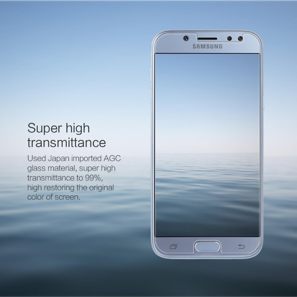 Miếng dán kính cường lực dành cho Samsung Galaxy J7 Pro hiệu HOTCASE HBO (độ cứng 9H, mỏng 0.3mm, vát 2.5D, độ trong chuẩn HD) - hàng nhập khẩu