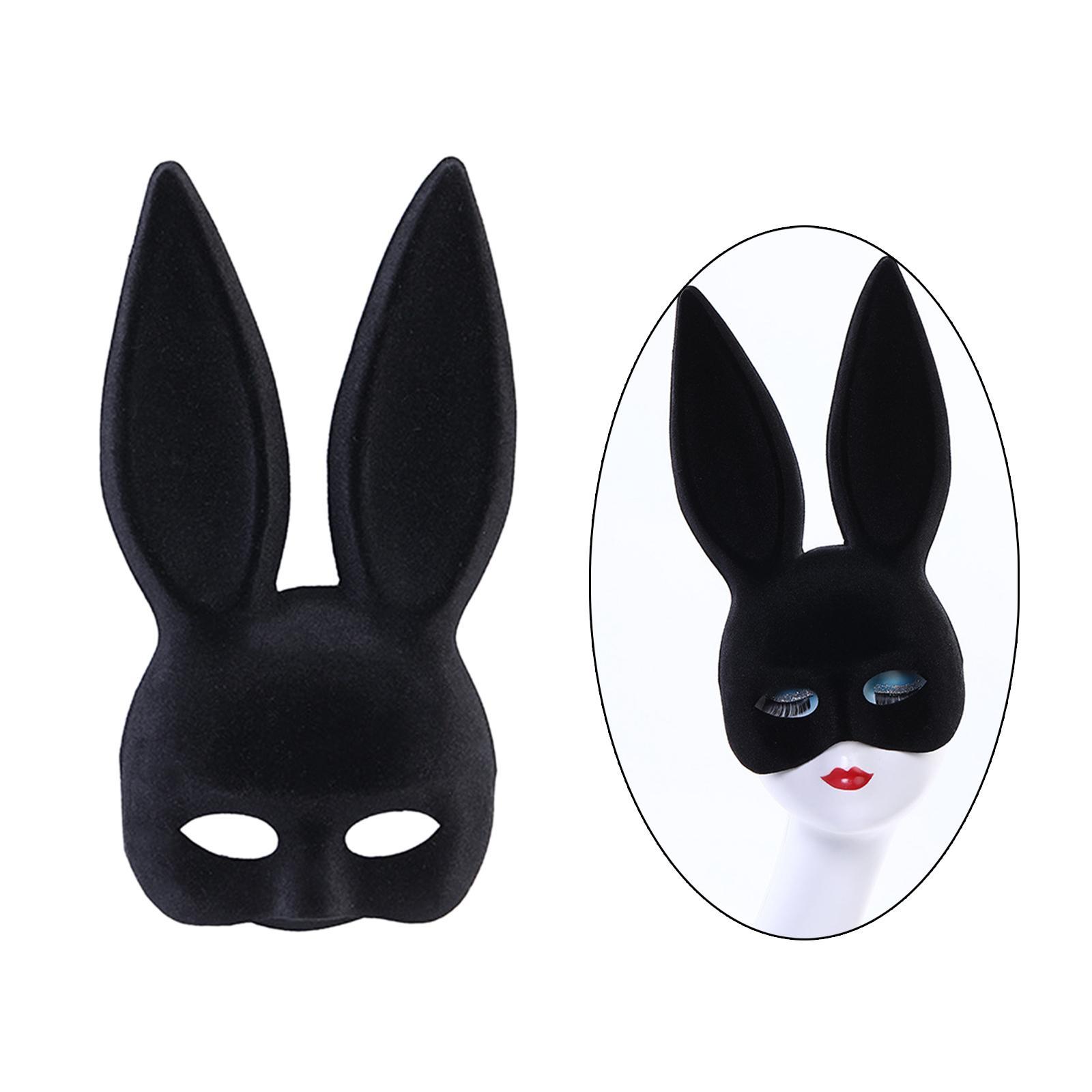 Ladies Masquerade Mask Head Mask Prop Fun Costum Props Bunny Mask for Masquerade Halloween