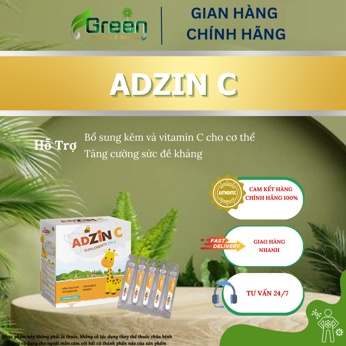 ADZIN C - Bổ sung kẽm và vitamin C