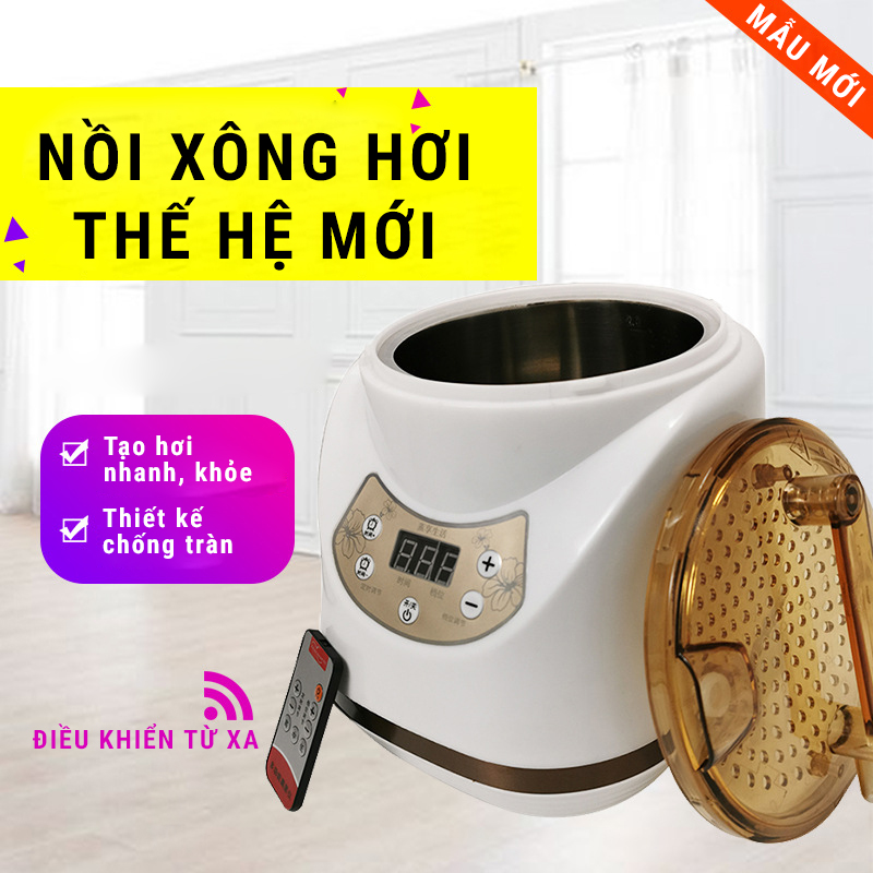 Nồi Xông Hơi Điện Cao Cấp Tại Nhà 2 Lít, 3 Lít- Độ Bền cao, Chống Tràn, Chống Nổ, Dùng Cho Gia Đình, Sau Sinh, Spa