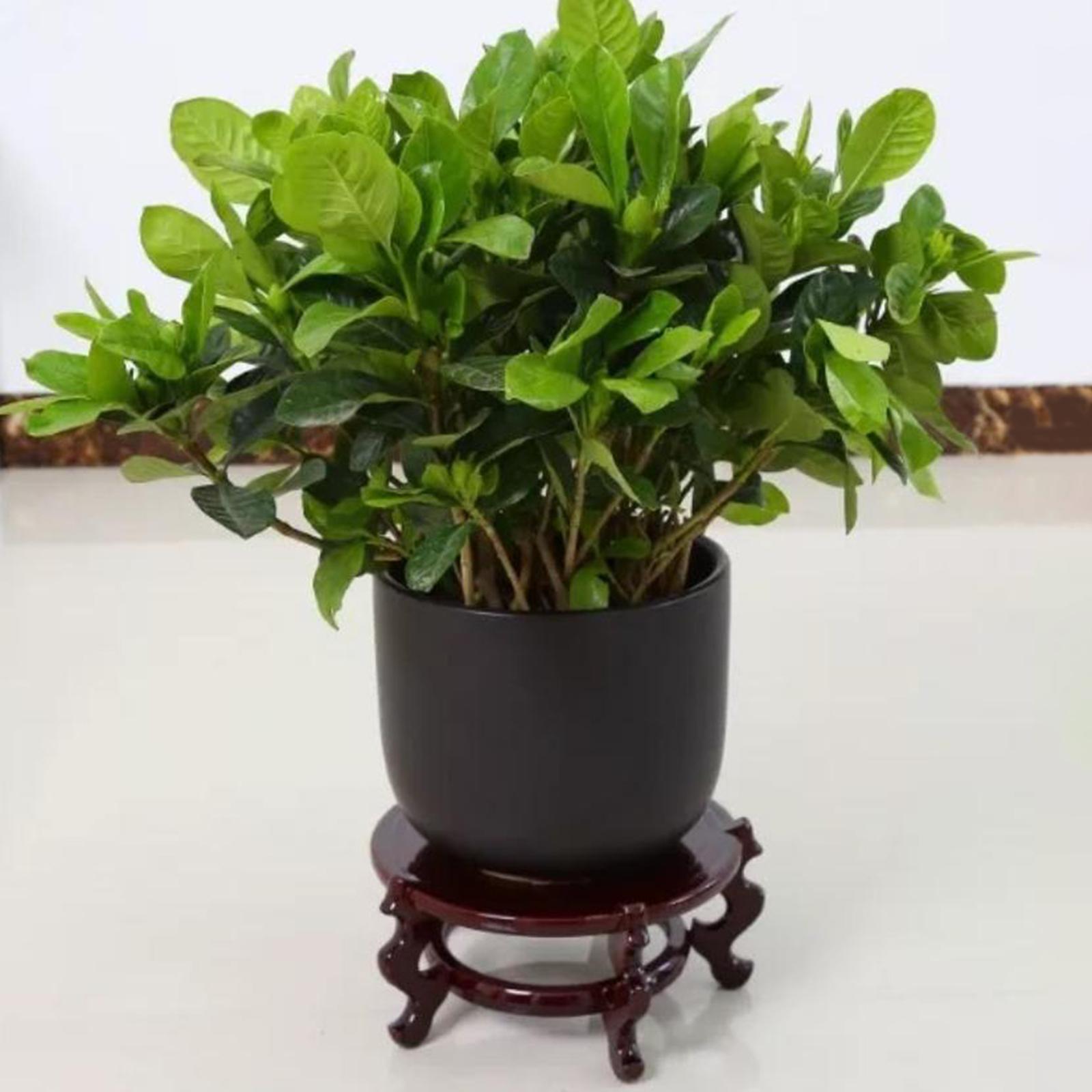 Potted Plant Stand Wooden Flower Pot Holder Floor Dish Decorative Flower Pot Holder