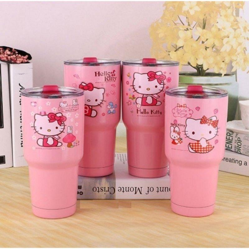 LY GIỮ NHIỆT HÌNH HELLO KITTY MẪU LY YETI MÀU HỒNG