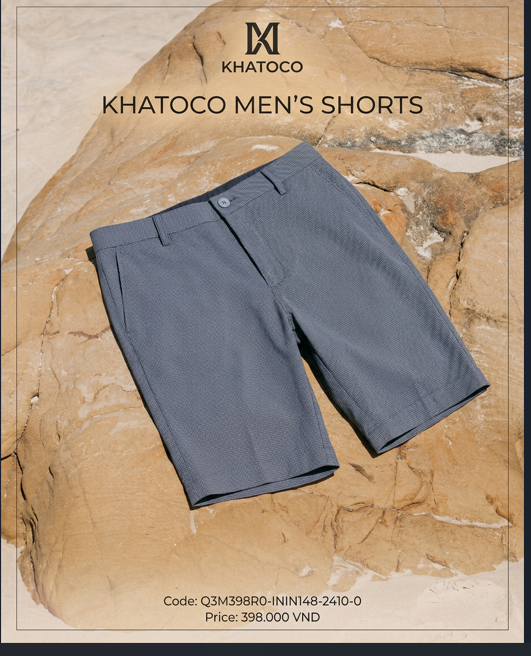 Quần short nam Khatoco sale 299k (giá tem 418k) (31-37)
