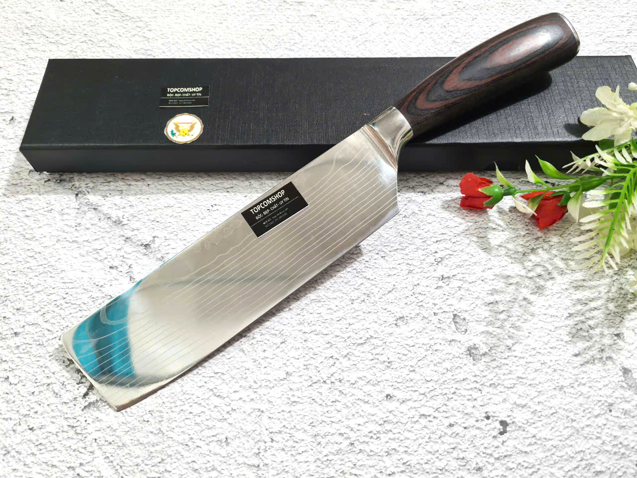 DAO - DAO BẾP NHẬT BẢN USUBA THÉP DAMASCUS MÃ DT125 nt topcomshop vn