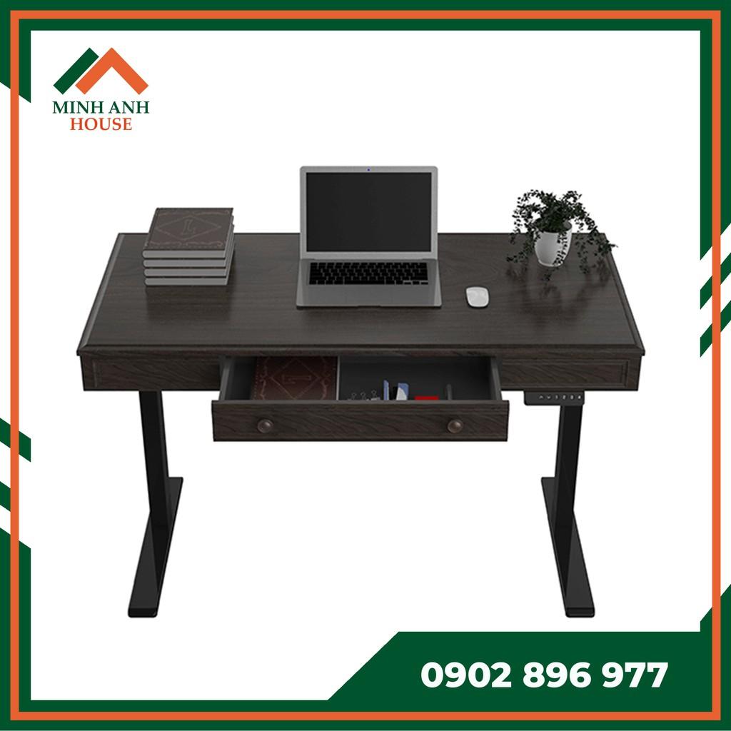 Bàn làm việc có ngăn kéo tự động điều chỉnh độ cao MS06, mặt bàn gỗ, khung bàn phủ sơn tĩnh điện