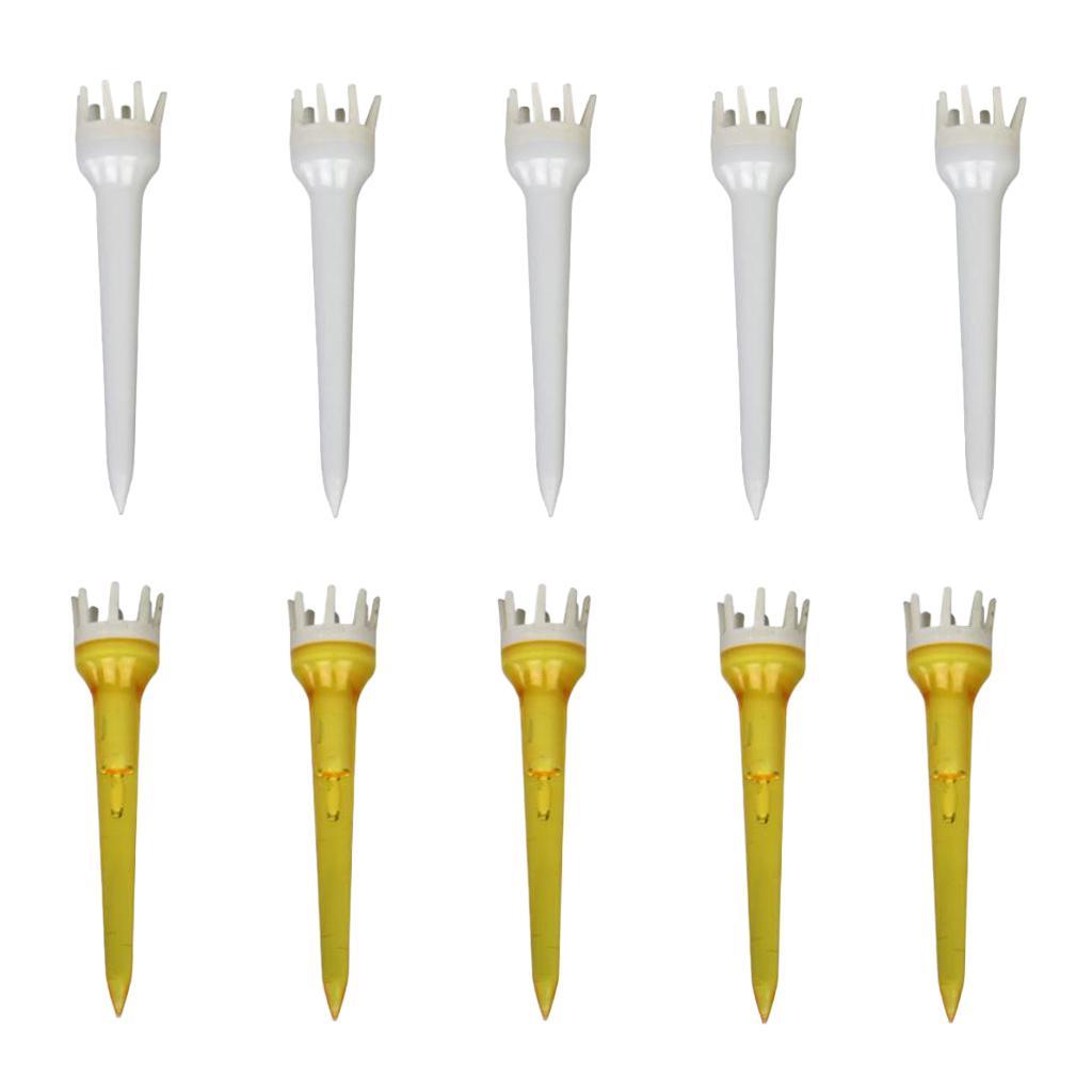 10pcs Premium PE  Golf Tees Crown Claw Tee Replacement Assorted 50mm
