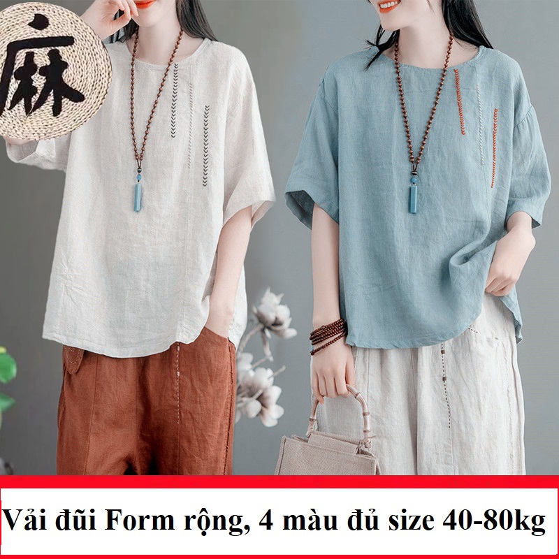 Áo kiểu nữ form rộng fullsize M đến 2XL, áo đũi nữ thêu hoa họa tiết dễ mix đồ Haint Boutique ALe17