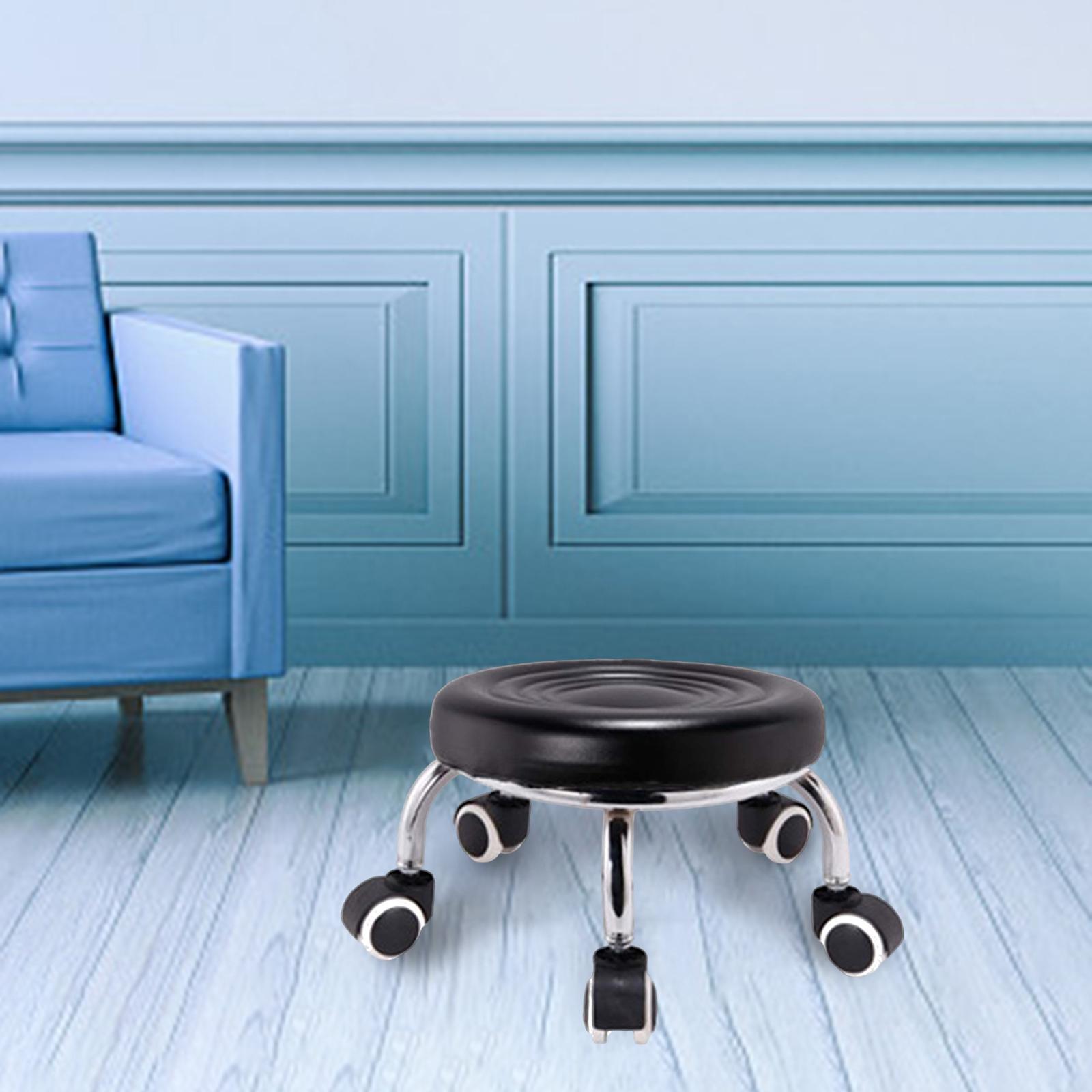 Small Rolling Salon Stool Rotatable Furniture Gift Movable for Salon Garage