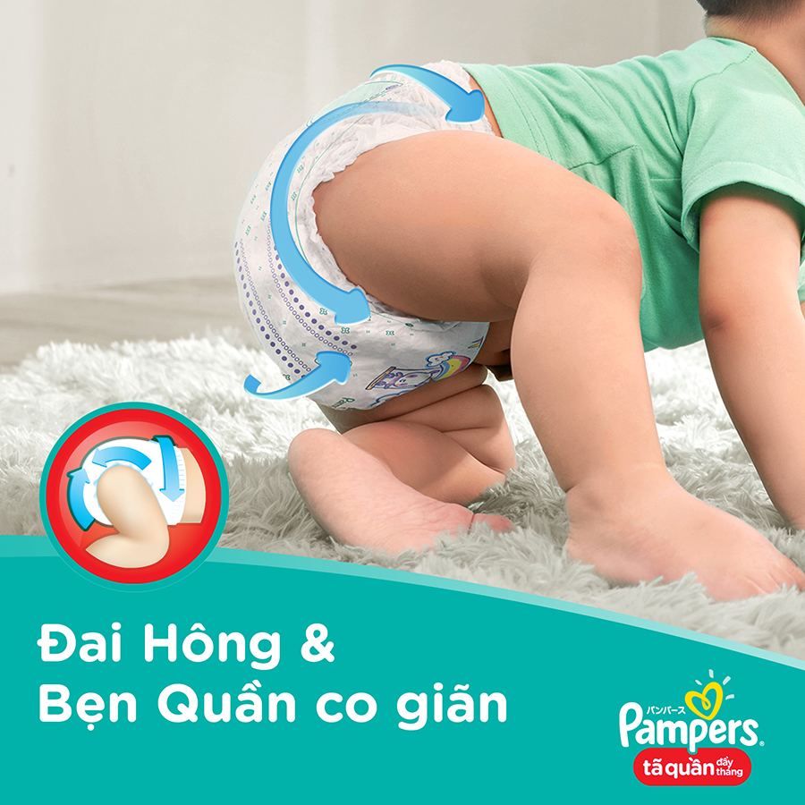 Combo 3 gói tã quần Pampers M60