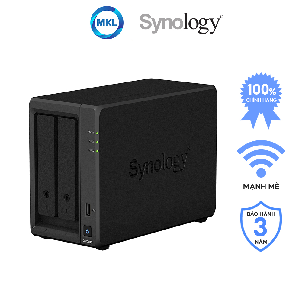 Thiết bị lưu trữ Synology DiskStation DS720+ Hàng Chính Hãng