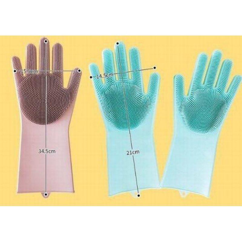 Găng Tay Silicon Rửa Bát Tạo Bọt