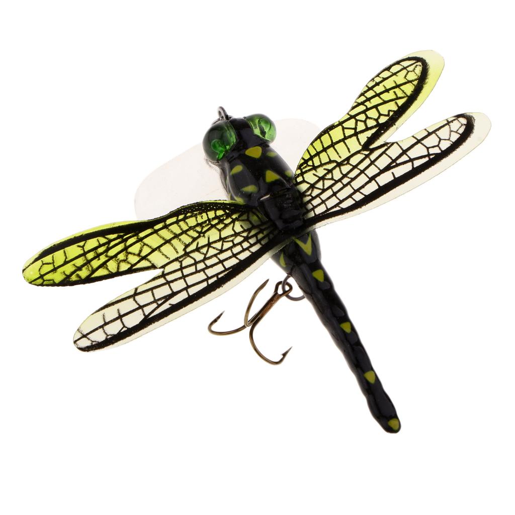 Popper Fishing Bait Life-like Dragonfly Floating Fly Fishing Flies Color F