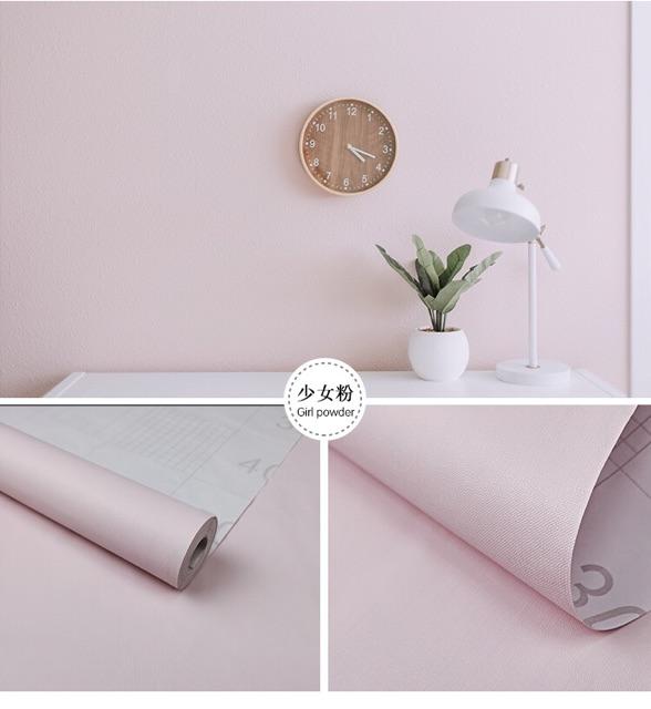 Giấy dán tường màu trơn pastel có sẵn keo khổ rộng 45cm dài 10 mét