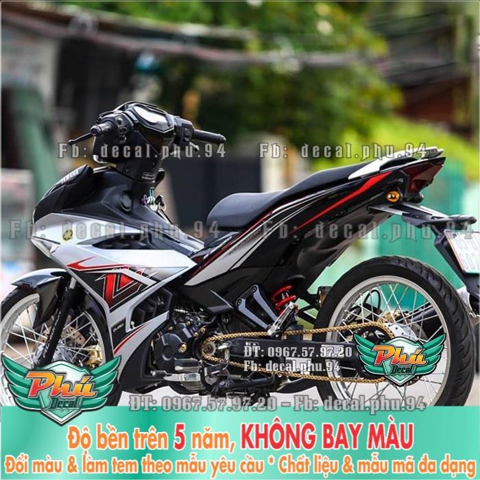 Tem rời EX 150 đen bạc LC