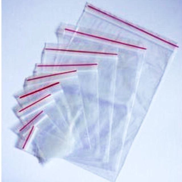 Túi zip chỉ đỏ, túi dán Đựng Phụ Kiện