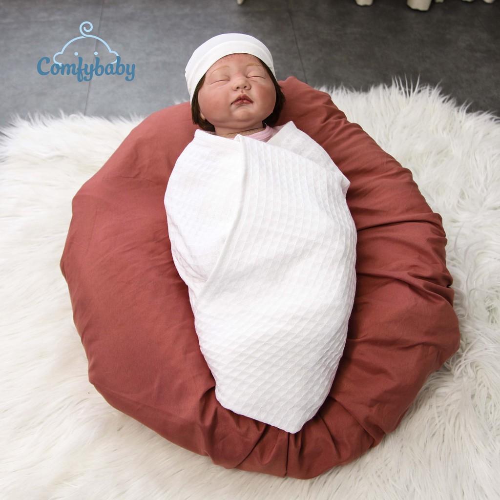 Made in Việt Nam - Khăn tắm đa năng 100% Cotton cho bé và gia đình Comfybaby - phù hợp sử dụng như chăn đắp, quấn ủ bé kích thước 70*70cm