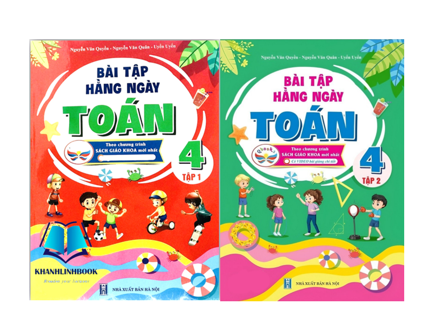 Sách - Combo Bài tập hằng ngày toán 4 - tập 1 + 2