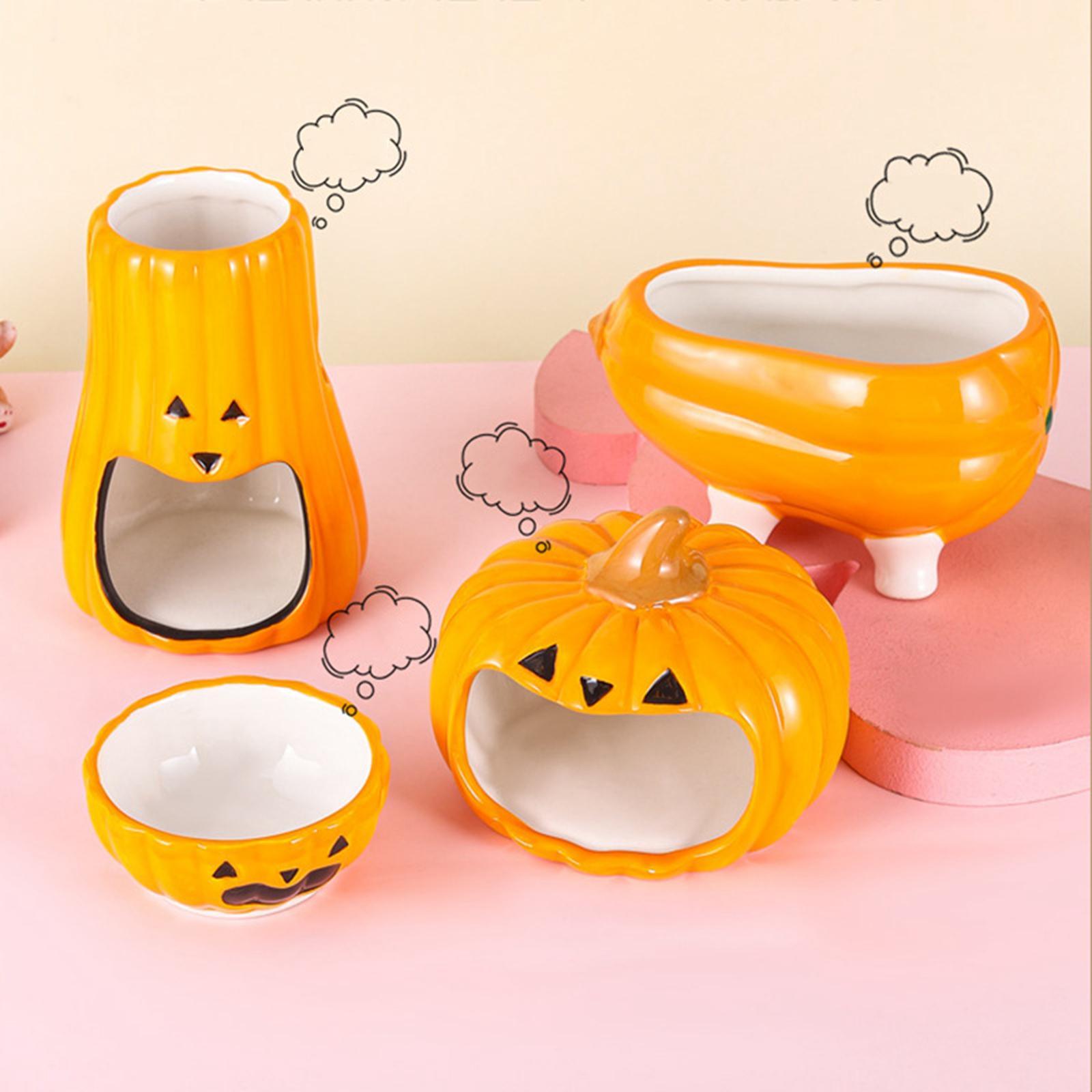 Ceramic Hamster Accessories Creative Pumpkin Decorative Habitats Decor for Chipmunk Ferret Small Animals Dwarf Hamster