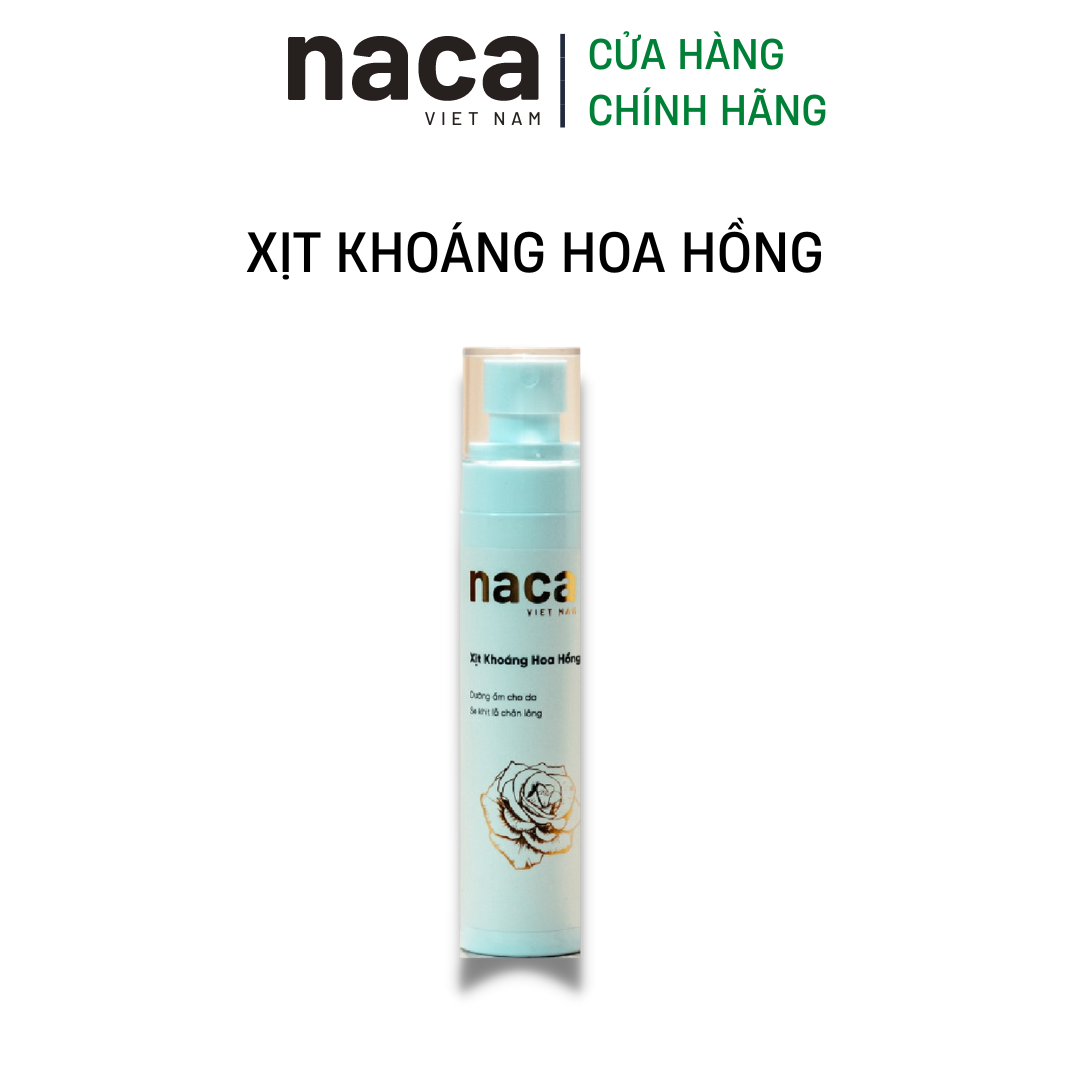 Xịt Khoáng Dưỡng Ẩm Chiết Xuất Hoa Hồng Naca Việt Nam Giúp Se Khít Lỗ Chân Lông, Kiểm Soát Dầu Thừa Trên Da 100ml