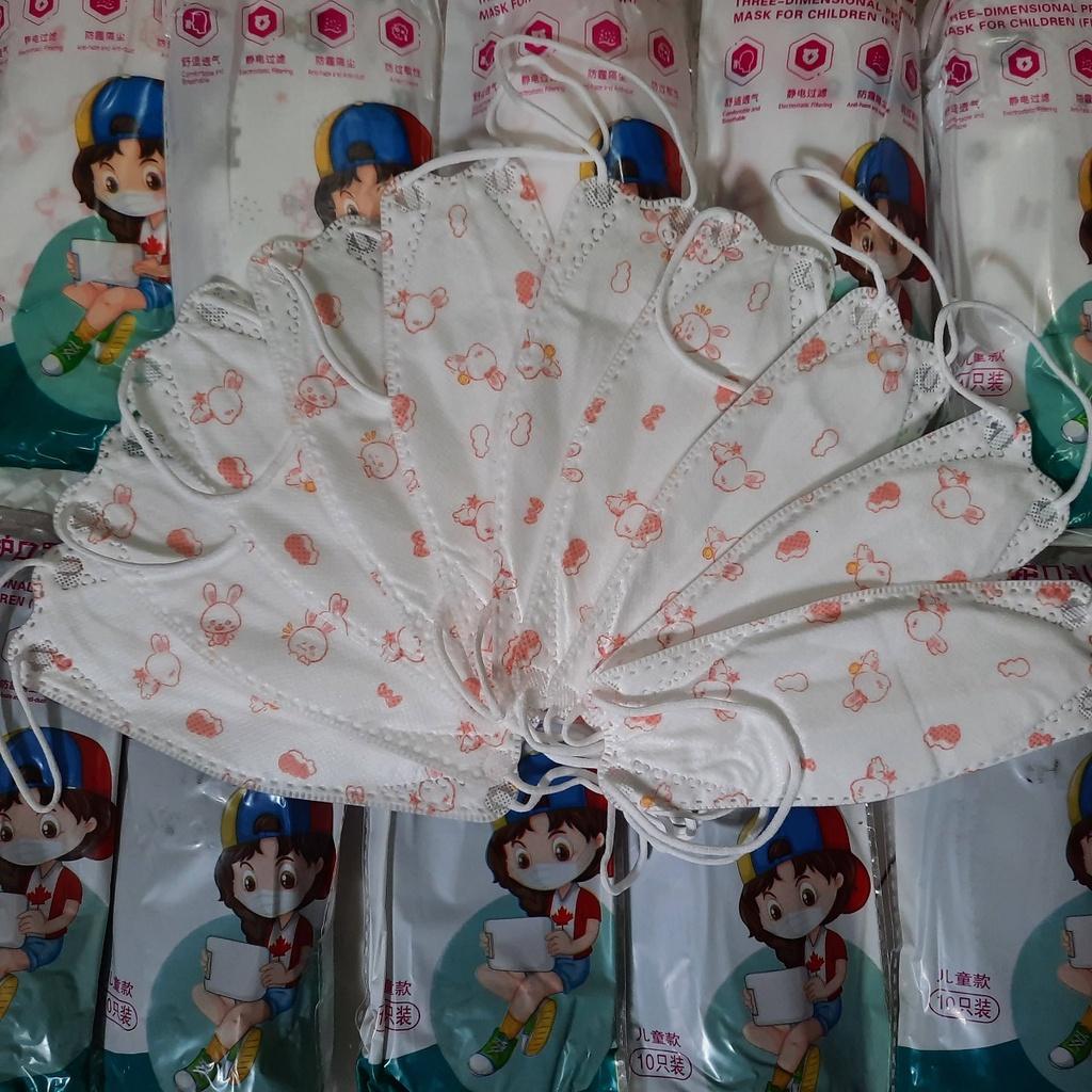 SET 10 CÁI Khẩu trang y tế 4D KF94 Trẻ em học sinh tiểu học cấp 1 giúp ngăn vi khuẩn 95% chuẩn KN95