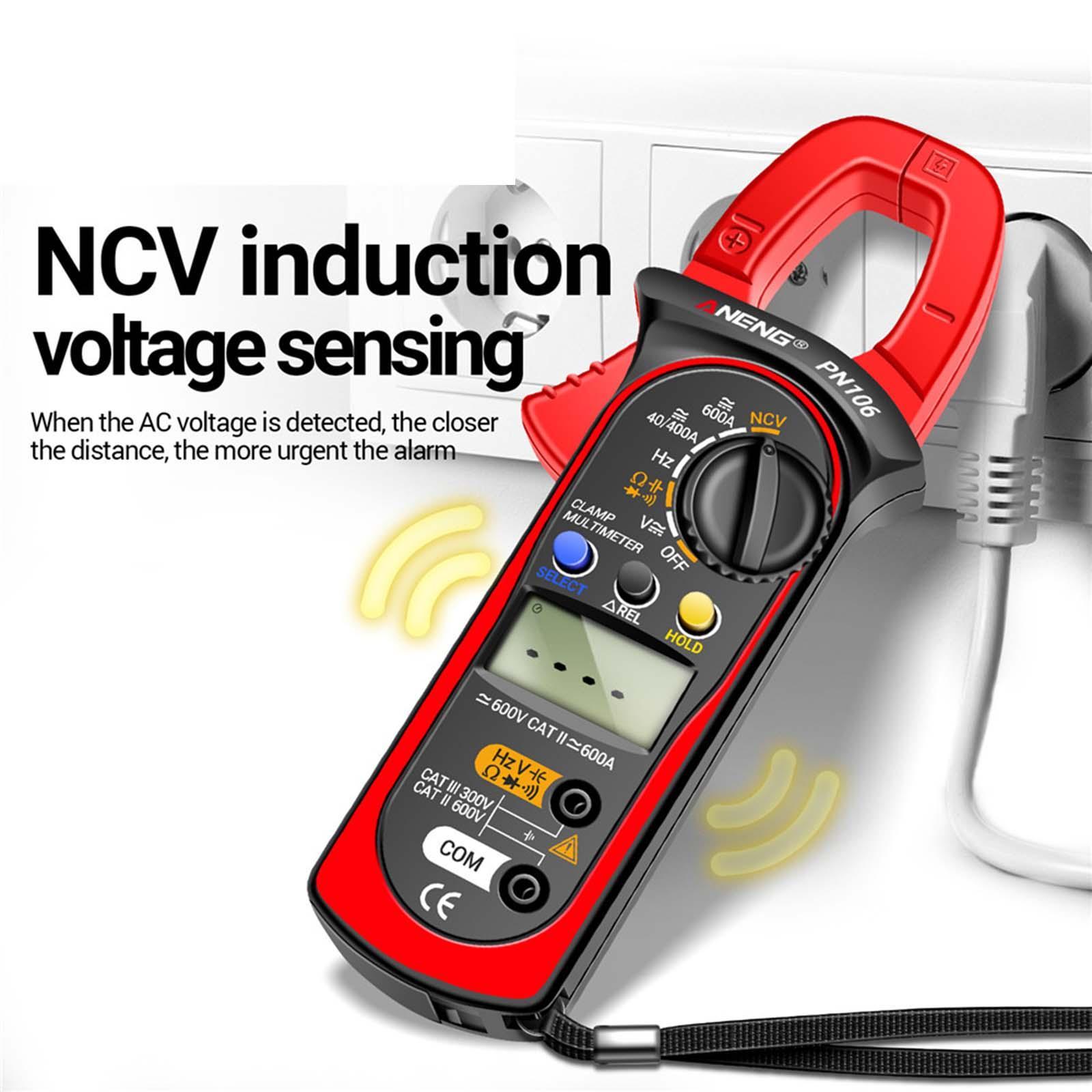 Digital Clamp Meter Voltage Meter Backlight Screen Auto Range Portable Professional Electrician Tool Multi Tester for Household Outlets Cars