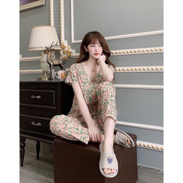 Đồ bộ mặc nhà xinh chất thô thoáng mát