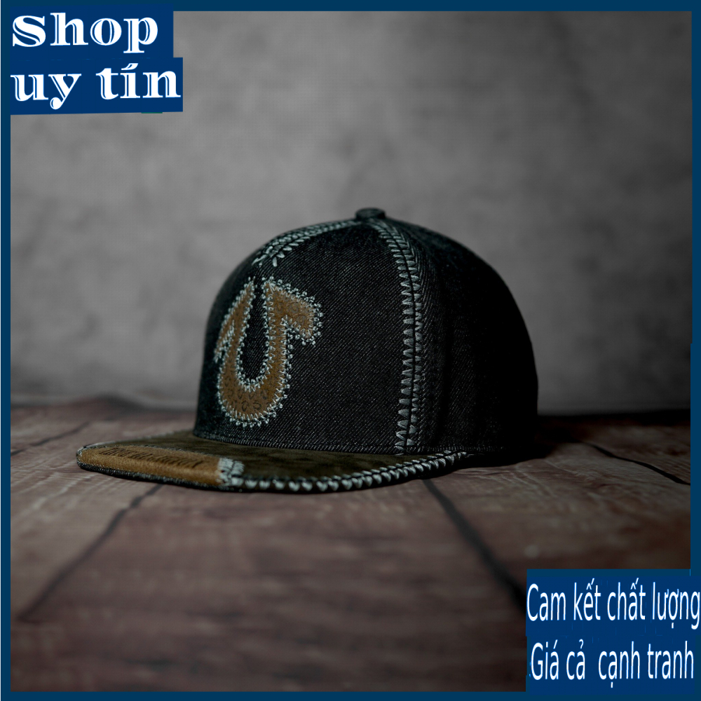 Freeship - MŨ/NÓN KẾT LƯỠI TRAI SNAPBACK ÔNG ĐỊA THÊU U NỔI PHỐI DA THẬT TRANG NAM NỮ CAO CẤP