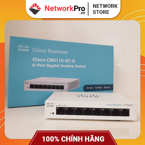 Switch Cisco Business CBS110-8T-D-EU Hàng Chính Hãng | 08 Port GE