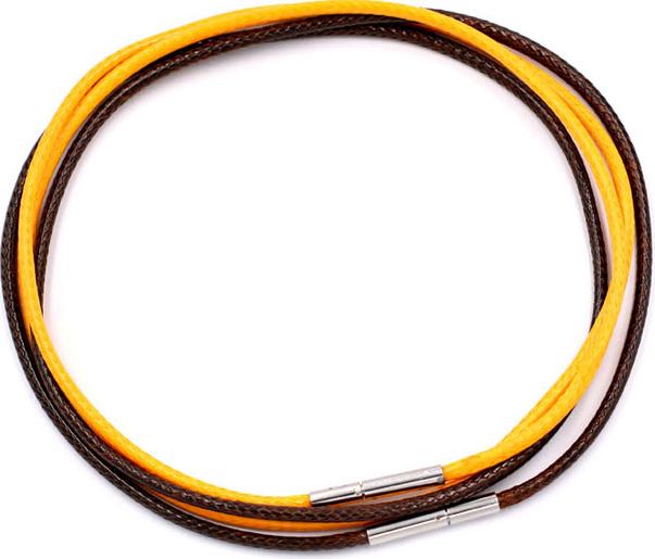 Combo 2 sợi dây vòng cổ cao su - nâu + vàng DCSNV1