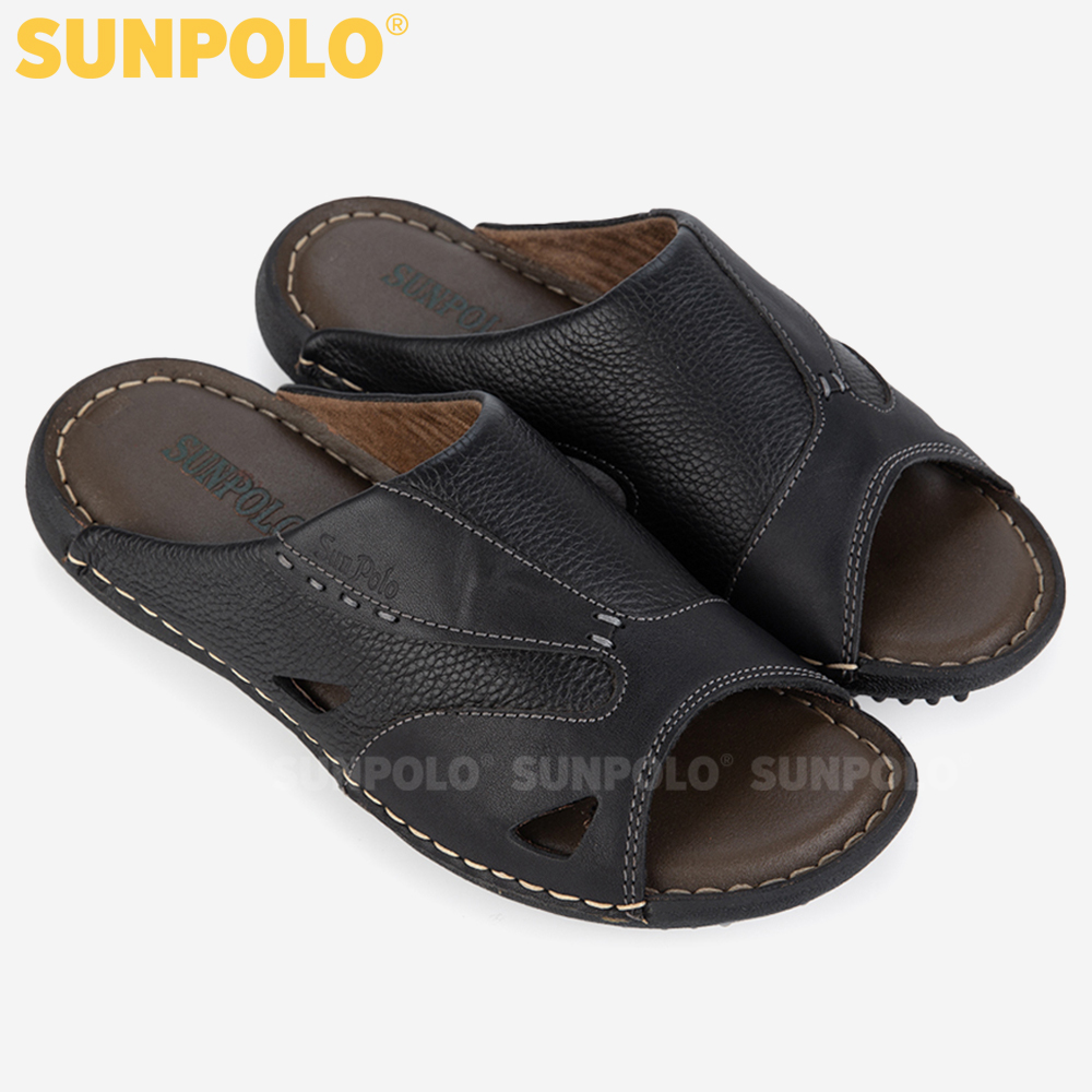 Dép Quai Ngang Nam Da Bò SUNPOLO SQND32