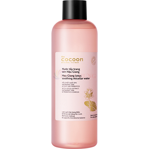 Nước tẩy trang sen Hậu Giang Cocoon Lotus Soothing Micellar Water (500ml) - Hàng chính hãng