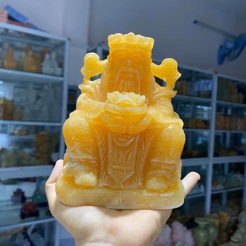 Tượng Thần Tiền Đá Ngọc Hoàng Long - cao 15cm