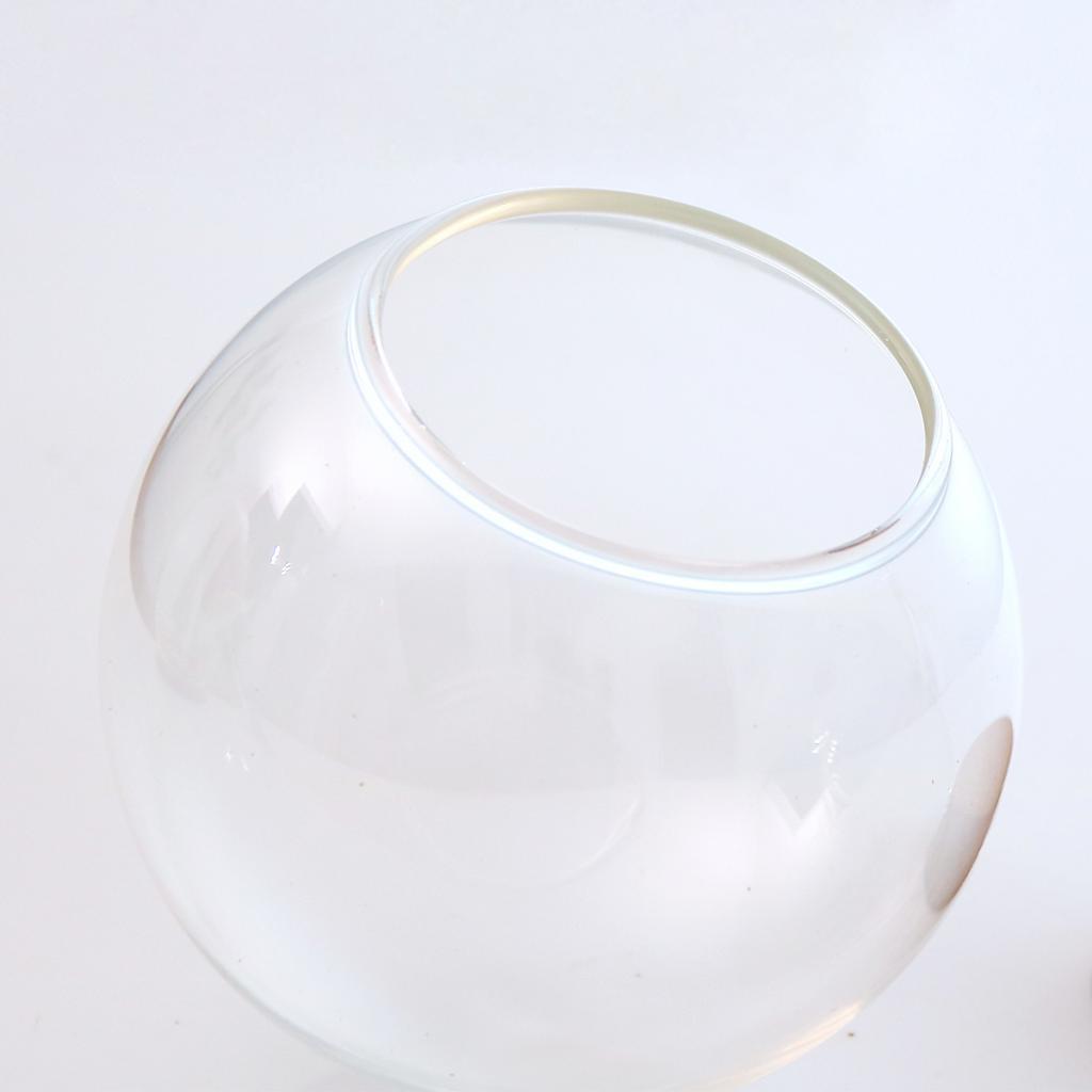4x Glass Spherical Cover Landscape Terrarium Container Lid Vase Bottle 12cm