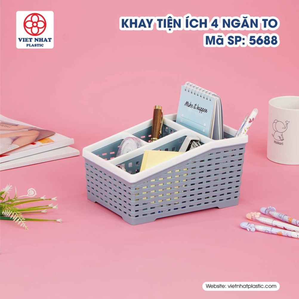 Khay tiện ích 4 ngăn loại to hàng Cao cấp việt nhật