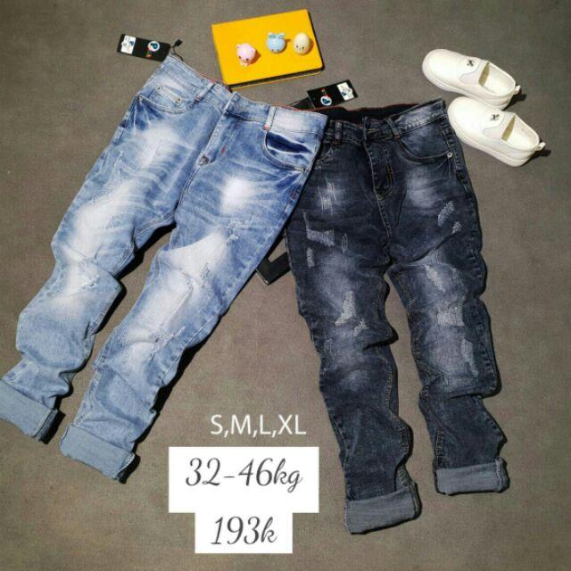 Quần Jean Dài Sz S CHO BÉ  36-39kg Hết xanh nhạt