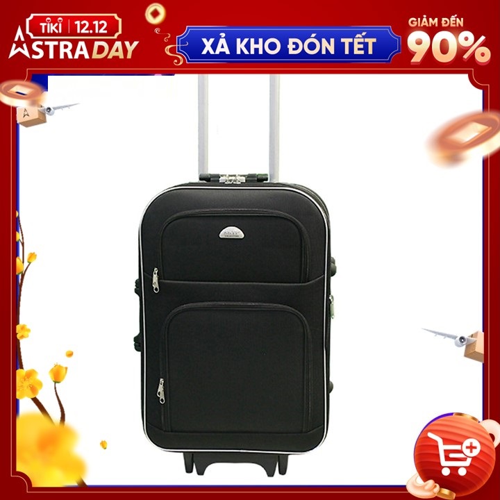 Vali Kéo Du Lịch TN Màu Đen Có Nắp - 20 Inch