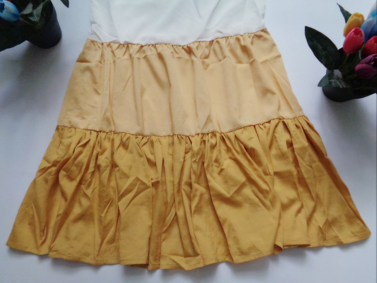 ĐẦM BABYDOLL 2 DÂY XÒE PHỐI 3 MÀU TẶNG KÈM KHĂN LỤA