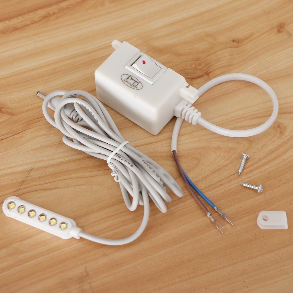 3X 220V 0.5W 6 LED Lamp Sewing Machine With Magnetic Base Switch Working Light