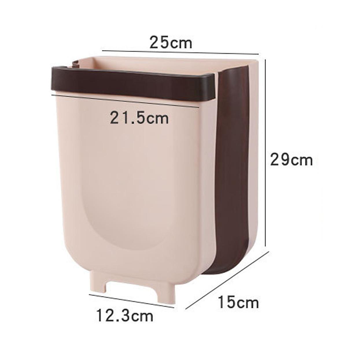 Thùng rác treo cánh cửa bếp thông minh, thùng rác gấp gọn