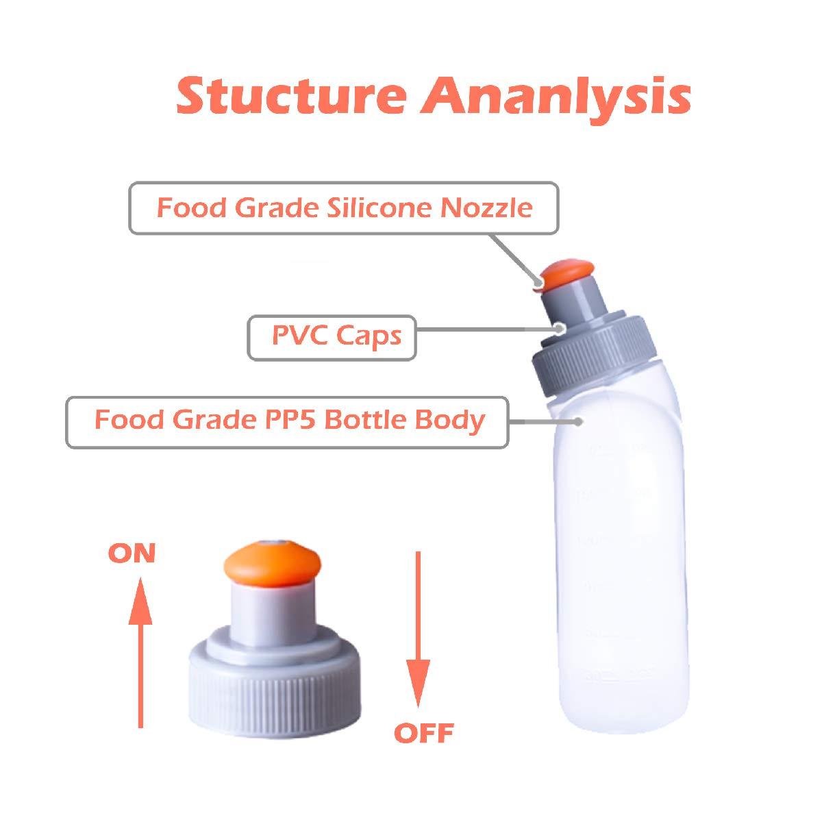 Chai nước uống không chứa BPA Chai chai thay thế cho dây uống, chạy, đạp xe 250ml x2
