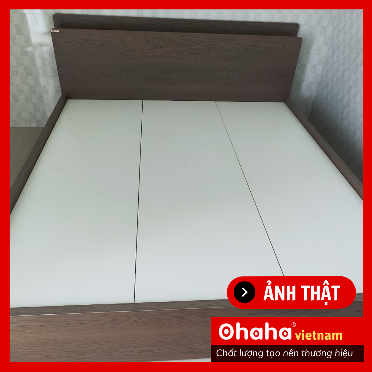 [Kèm Ảnh Thực Tế - Miễn phí vận chuyển &amp; Lắp đặt]  Giường ngủ gỗ cao cấp hiện đại kiểu Nhật OHAHA GC028