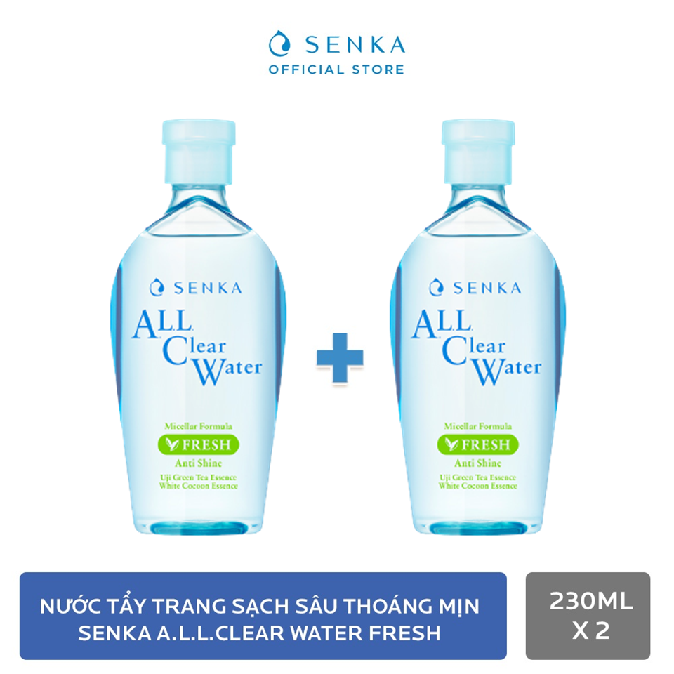 Combo 2 Nước tẩy trang Senka A.L.L.Clear Water Fresh 230ml