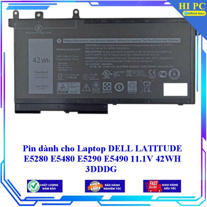Pin dành cho Laptop DELL LATITUDE E5280 E5480 E5290 E5490 11.1V 42WH 3DDDG - Hàng Nhập Khẩu