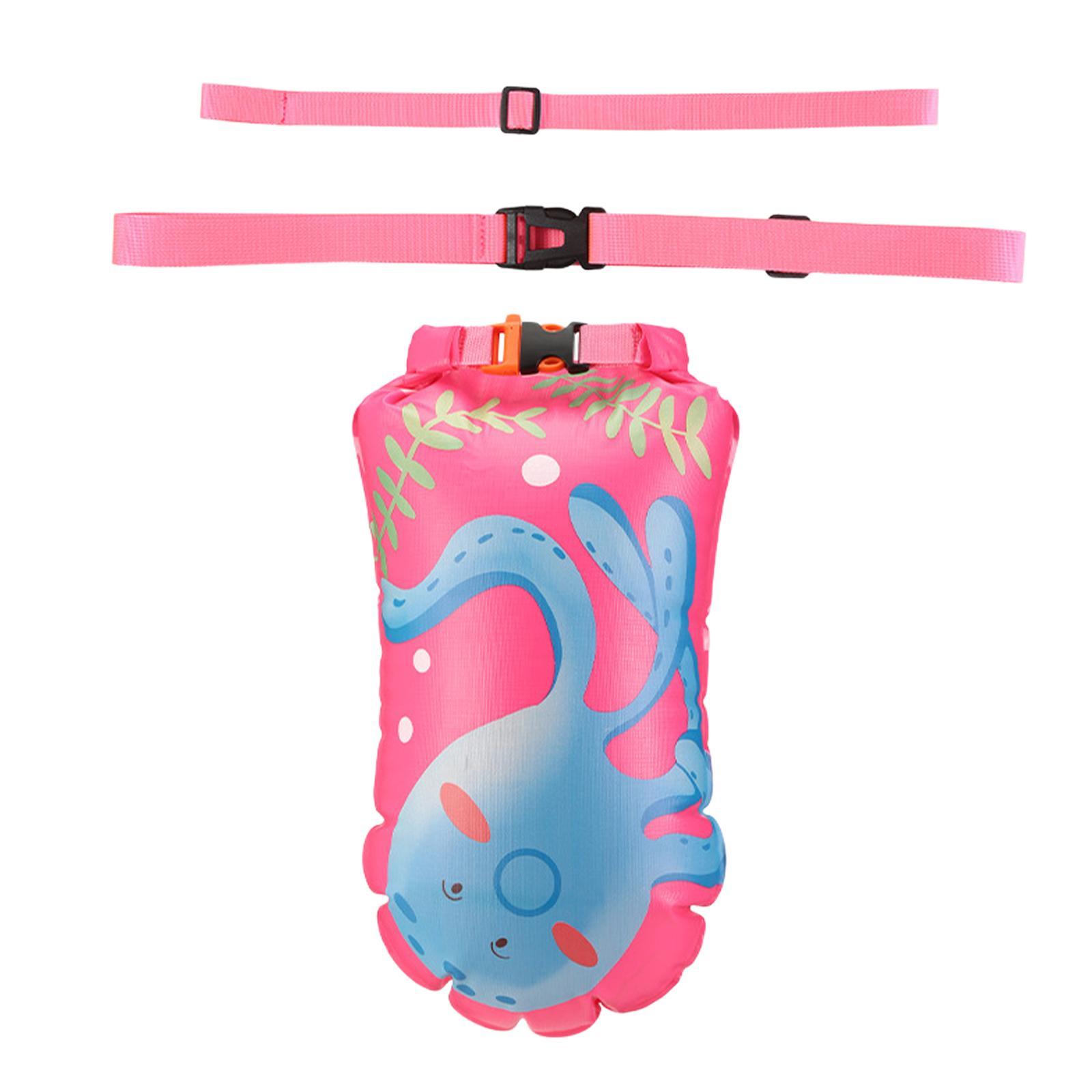 Safety Swim Buoy Floating Bag Waterproof Bag Swimming Tow Bag Ultralight Inflatable Buoy Float Swim Safety Float for Diving Boating Kayaking