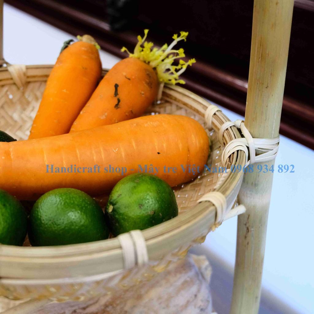 Kệ Trúc 3 Tầng - Đựng Hoa Quả - Hành Tỏi - Thân Thiện Môi Trường